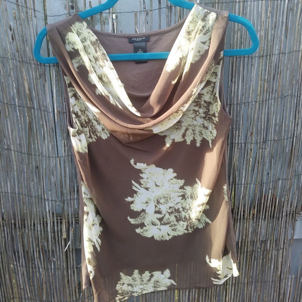 Ann Taylor Sleeveless Cowel Neck Tank Top Women's - XS